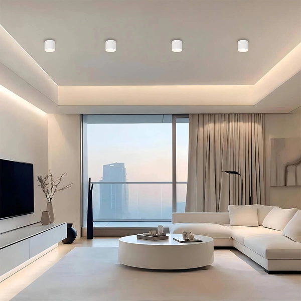 Downlight natynkowy Kendal LP-6331/1SM L WH Light Prestige tuba biała