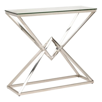 Szklany stolik kawowy Grand GR-C1590S Cosmolight srebrny przezroczysty