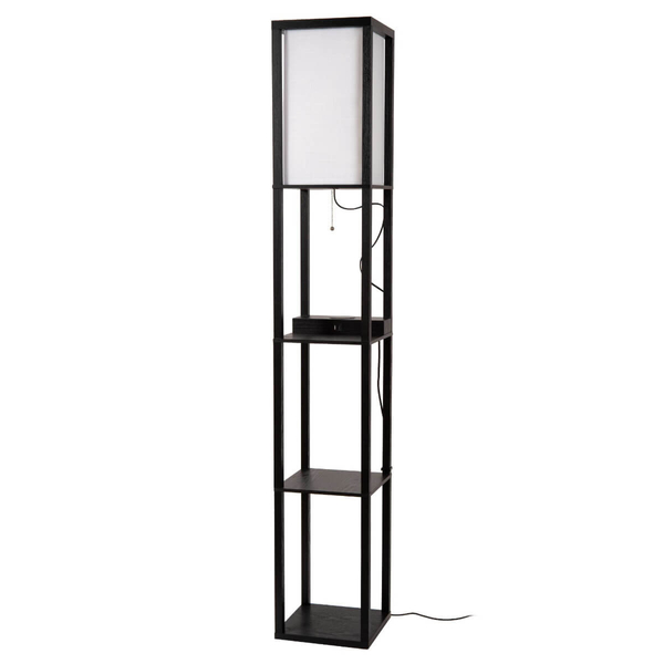 Lampa podłogowa Menno 44799/81/30 z funkcją ładowania telefonu beż czarna