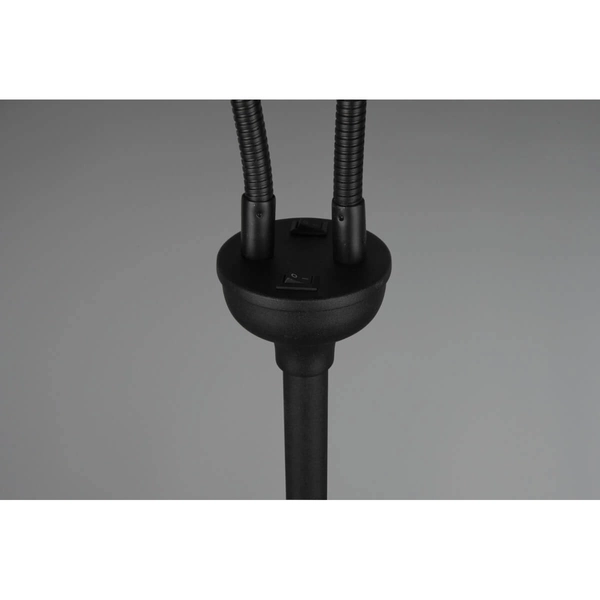 Podwójna lampa podłogowa Tommy R46332079 materiałowa czarny złoty