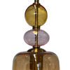 Szklana lampa wisząca Tropea LP-2004/1P S AM retro bursztynowa