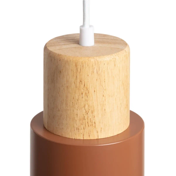 Wisząca lampa skandynawska Vita ABR-ZE27-VITA-BR tuba brązowa