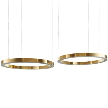 Nowoczesna lampa wisząca Circle DN924-80+80 gold Step LED 112W 3000K złota