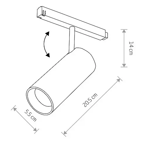 Reflektorek do magnetycznego systemu 10147 LED 15W czarny