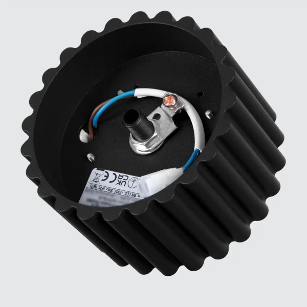Ryflowana lampa sufitowa AURA SL.1787 tubka metalowa czarna