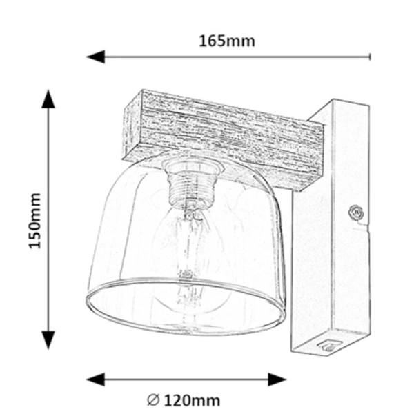 Skandynawska lampa ścienna Cardamom 3081 sypialniana czarna srebrna