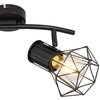 Industrialna LAMPA sufitowa PRISKA 54017-2 Globo metalowa OPRAWA plafon druciane klatki regulowane czarne