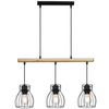 Loftowa lampa wisząca BERNITA 33-78087 druciany na belce czarny drewno