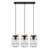 Potrójna lampa wisząca Gotto SL.1264 loft na listwie czarna