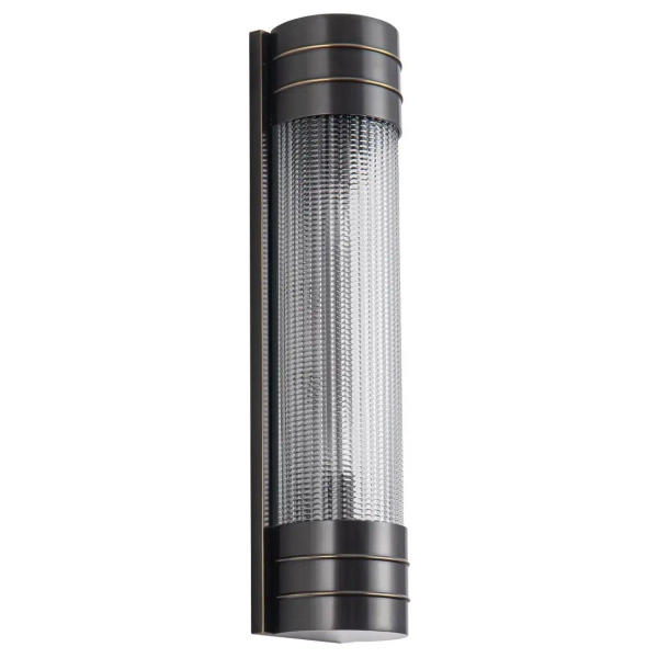 Podłużny kinkiet ścienny Willard QN-WILLARD-2WB-UBZ-PG tuba szklany czarny