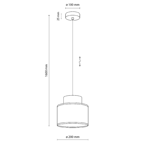 Boho wiszący żyrandol Duo 3257 tuba naturalna juta niebieski