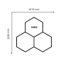 Geometryczny plafon HEX-565-Y5-V8-PS1 LED 144W 4000K IP54 biały