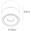 Spot LAMPA sufitowa YUMIKO  35911/08/31 Lucide metalowa OPRAWA tuba LED 8W 2700K regulowana biała