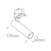 Regulowana lampa sufitowa 3-faz VILAIN MYL.00075 LED 8W 3000K czarna