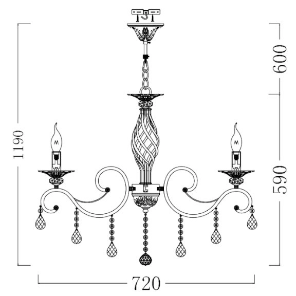 Żyrandol LAMPA wisząca GRACE ARM247-08-G Maytoni abażurowa OPRAWA zwis glamour z kryształkami złoty biały
