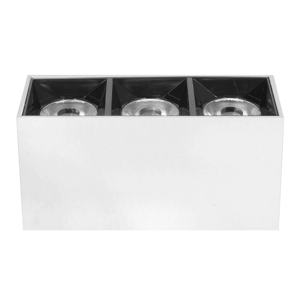 Prostokątna lampa sufitowa 1056 Domeno LED 9W 4000K do salonu biała