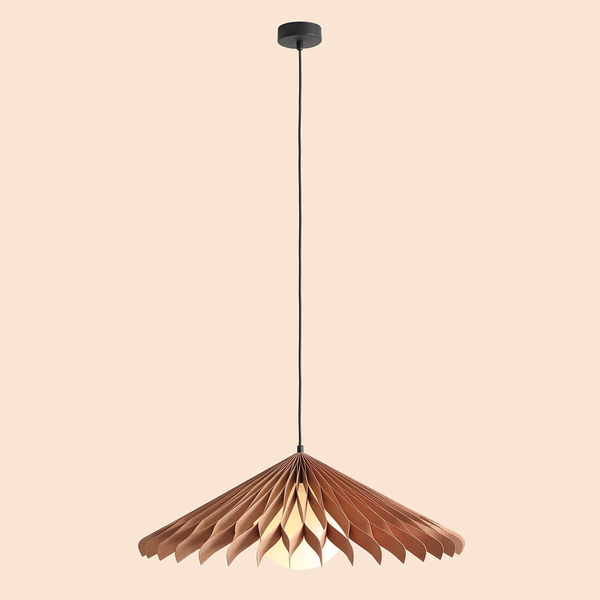 Wisząca lampa skandynawska do salonu SUN 1140G_XL Aldex drewniany