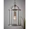 Metalowa lampa wisząca Lambeth 70323 Endon do pokoju srebrna przezroczysta