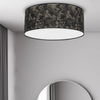 Nasufitowa lampa nowoczesna Satino z abażurem czarna złota