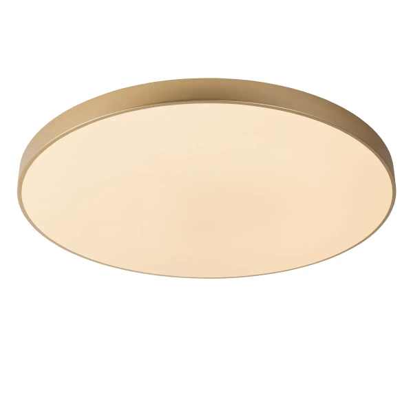 Okrągły plafon UNAR 79185/80/02 Lucide LED 80W 2700K do salonu złoty