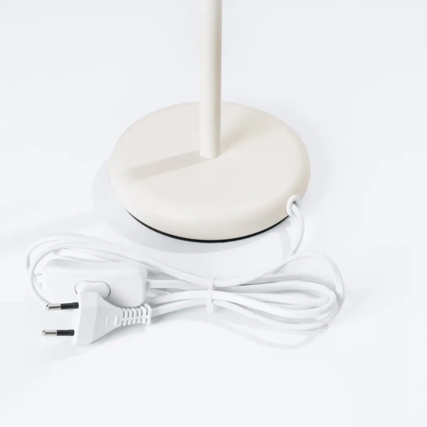 Gabinetowa lampa nocna KARBON SL.1605 z wtyczką ryflowana beżowa