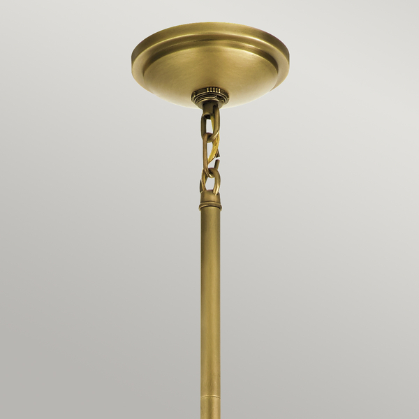 Lampa w stylu retro wisząca QN-TOLLIS-P-NBR biała mosiądz