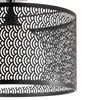Plafon LAMPA sufitowa VEN N2100/1H ażurowa OPRAWA dekoracyjna kula szklana czarna biała