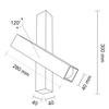 Regulowana LAMPA spot MITSUMA 7878 Shilo metalowa OPRAWA sufitowa prostokątna czarna