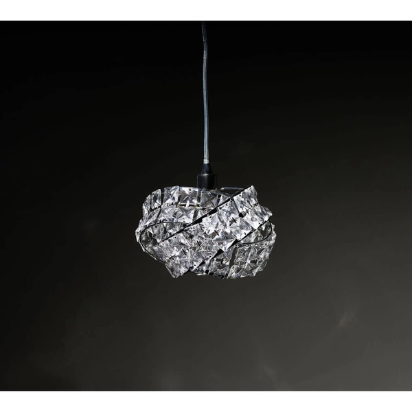 Zwisająca lampa Bari AZ2104 Azzardo kryształy zwis crystals srebrna