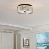 Glamour sufitowa lampa Elle HK-ELLE-F-S-BK kryształowa czarna