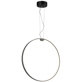 Wisząca lampa ring Acirculo ST-10453P/D500A black Step LED 72W 3000K nad stół czarna