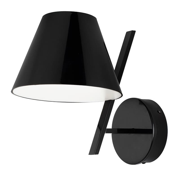Klasyczny kinkiet ścienny Mago MSE010100260 Moosee metalowy klosz czarny