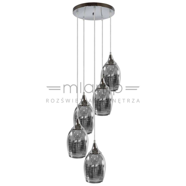LAMPA wisząca MARINA 35-60198 Candellux szklana OPRAWA zwis kaskada chrom