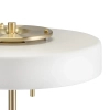 Lampa na komodę Artdeco MT8872 white Step okrągła do sypialni biała złota