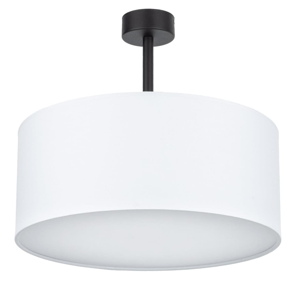 Sypialniana lampa sufitowa Rondo 4243 TK Lighting okrągła z tkaniny biała
