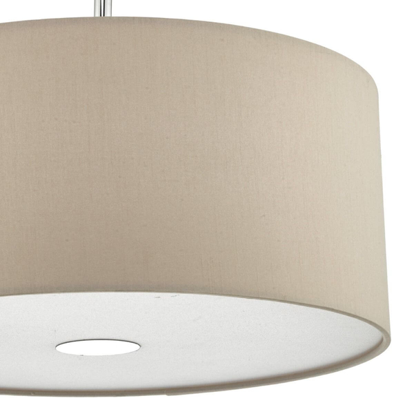 Wisząca lampa z abażurem Ronda RON1029 nad stół szara chrom