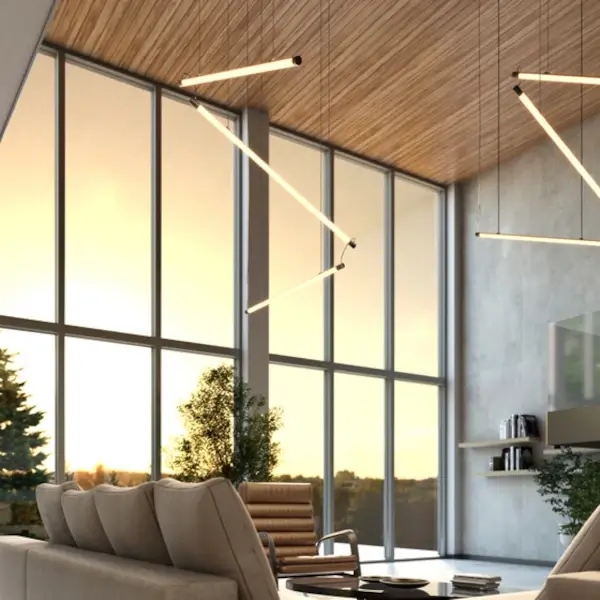 Nowoczesna lampa wisząca czarna PIPER LED 23,5W 2700-4000K listwy do salonu 71264-M942-D9-PH-12