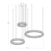 Potrójna lampa wisząca SPARK AZ5795 Azzardo LED 144W 3000K chrom