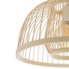 Bambusowa lampa zwisająca Krabi 11158 Nowodvorski japandi miska cage metalowa drewniana biała
