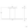 Liniowa lampa wisząca Arche ABR-LWL-CCT-ARC-B LED 30W CCT metalowa biała