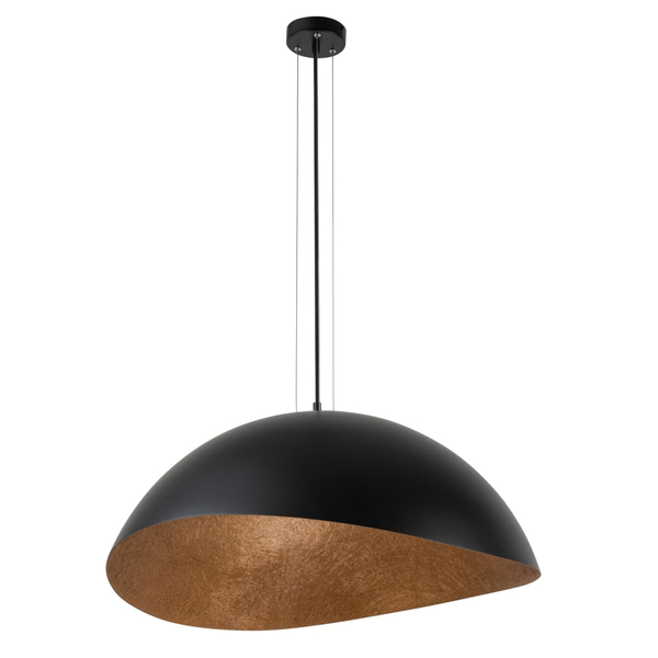 Kopułowa lampa wisząca retro SOLARIS 40610 Sigma czarna miedziana