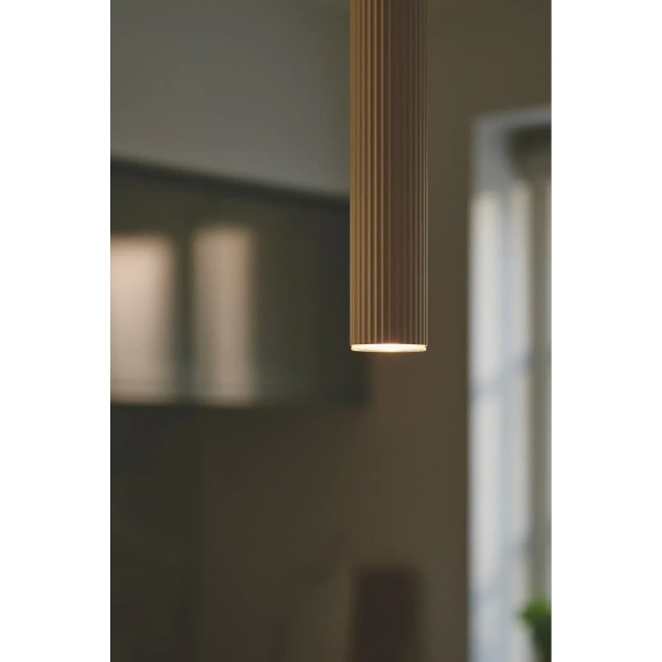 Jadalniana lampa wisząca Vico 2412103009 metalowa tubka beżowa