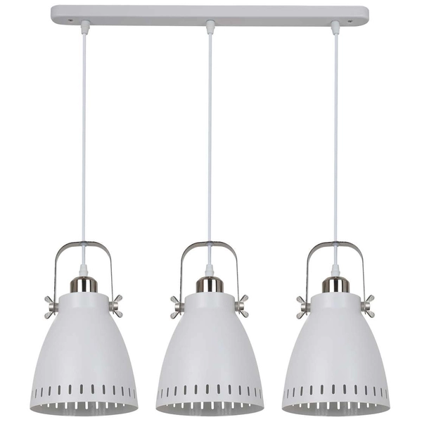 LAMPA wisząca FRANKLIN MD-HN8026S-3-WH+S.NICK Italux metalowa LISTWA industrialna OPRAWA zwis loft biały