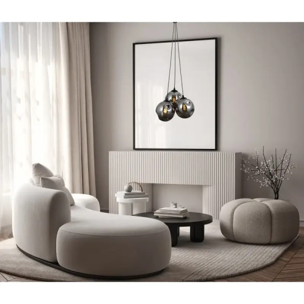 Lampa wisząca Perlos PND-54456-3A-HB-SMG Italux kule balls czarne