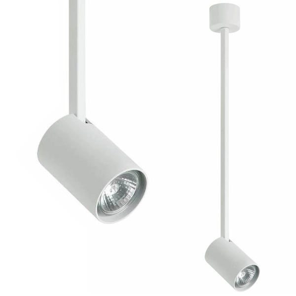 Spot LAMPA sufitowa Tuka Bianco L Orlicki Design regulowana OPRAWA metalowa downlight tuba biała