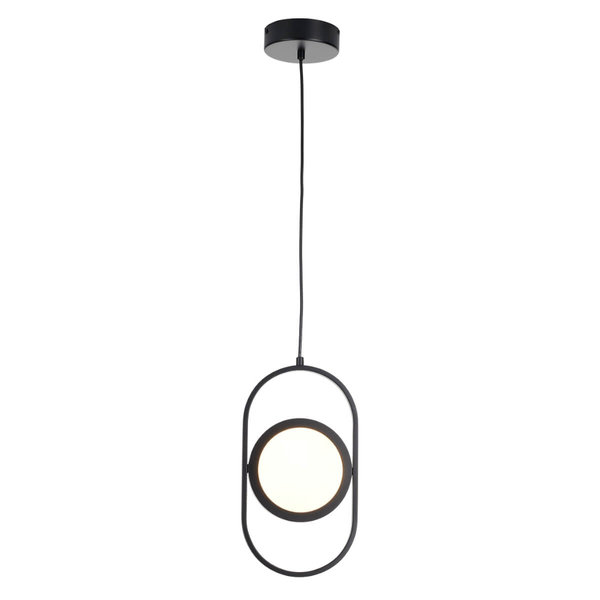 Salonowa lampa wisząca Elipse 60217A-S LED 12W 3000K okrągła czarny mat