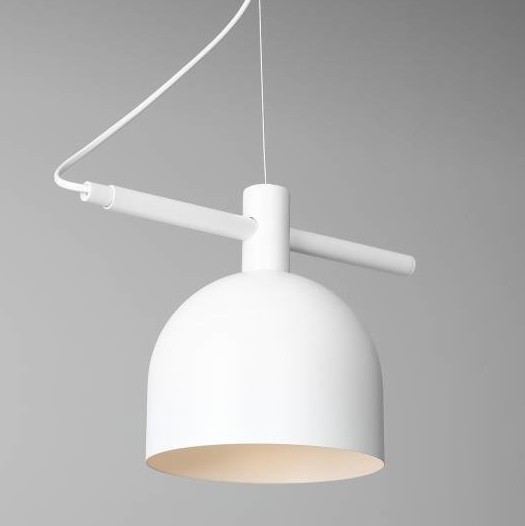Metalowa lampa wisząca BERYL 976G Aldex biały zwis do salonu