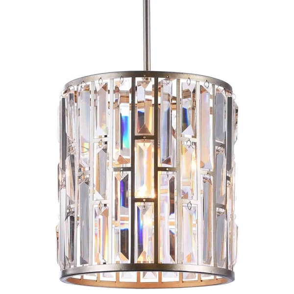 Kryształowa LAMPA wisząca KIEV P01110CP Cosmolight salonowy zwis crystal glamour szampański