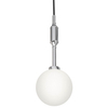 Szklana lampa wisząca Ero I zwis nad wyspę biały chrom