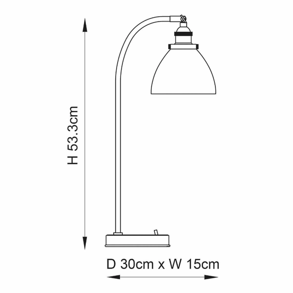 Stojąca lampka klasyczna Hansen 91740 Endon srebrna przezroczysta